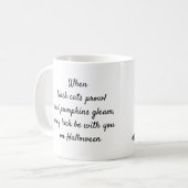 Halloween Fairy mit Kürbisquotenkaffee Tasse (Vorderseite Links)