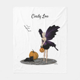 Halloween Fairy mit Pumpkin Fleece Blanket