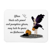 Halloween Fairy mit Pumpkin Flexible Magnet (Horizontal)