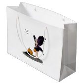 Halloween Fairy mit Pumpkin-Geschenktasche Große Geschenktüte (Rückseite Schrägansicht)