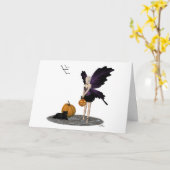 Halloween Fairy mit Pumpkin Halloween Card Karte (Gelbe Blume)