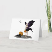 Halloween Fairy mit Pumpkin Halloween Card Karte (Vorderseite)