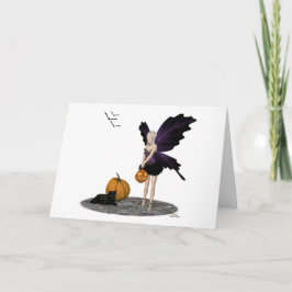 Halloween Fairy mit Pumpkin Halloween Card Karte