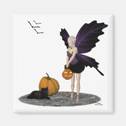 Halloween Fairy mit Pumpkin Magnet (Vorne)