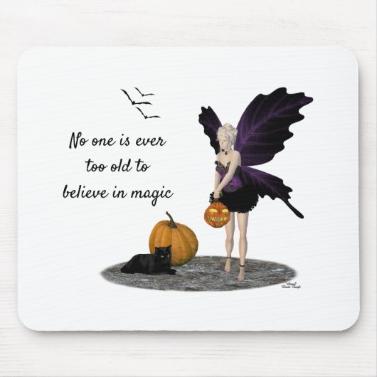 Halloween Fairy mit Pumpkin Maus Pad Mousepad (Vorne)