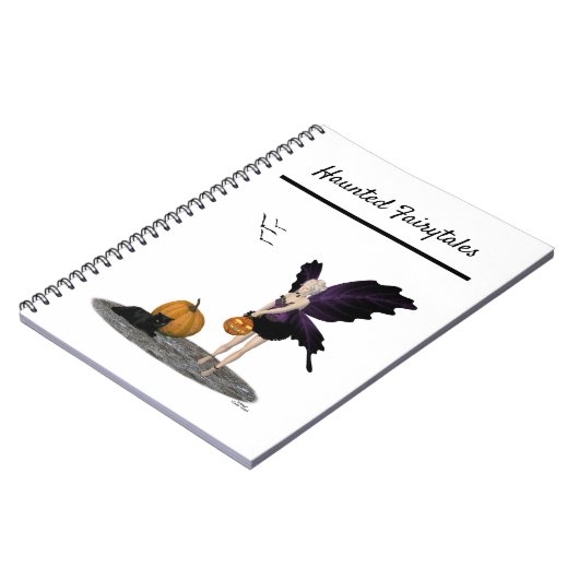 Halloween Fairy mit Pumpkin Spiral Notebook Notizblock (Linke Seite)