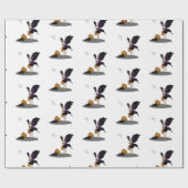 Halloween Fairy mit Pumpkin Wrapping Paper Geschenkpapier (Flach)