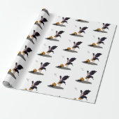 Halloween Fairy mit Pumpkin Wrapping Paper Geschenkpapier (Ungerollt)