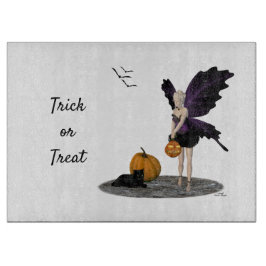 Halloween Fairy mit Pumpkins Cutting Board Schneidebrett