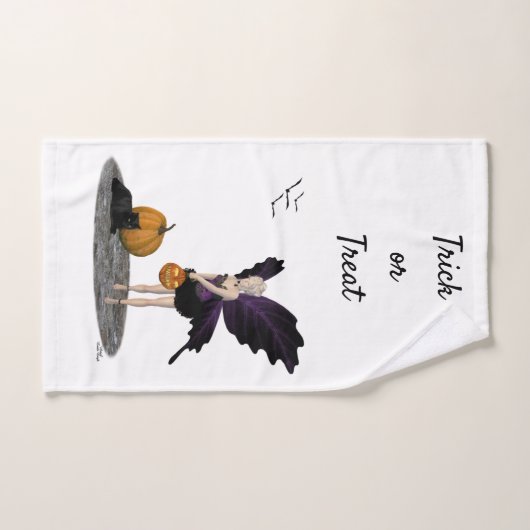 Halloween Fairy mit Pumpkins Handtuch (Handtuch)