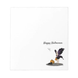 Halloween Fairy mit Pumpkins Notepad Notizblock