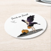 Halloween Fairy mit Pumpkins Paper Untersetzer (Angewinkelt)