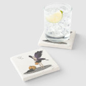 Halloween Fairy mit Pumpkins Stone Untersetzer (Seitenansicht)