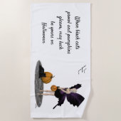 Halloween Fairy mit Pumpkins Strandtuch (Vorderseite)