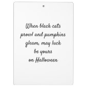 Halloween Fairy mit Pumpkins-Zwischenablage Klemmbrett (Rückseite)