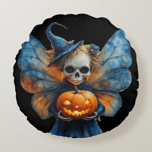 Halloween Fairy Rundes Kissen (Vorderseite)