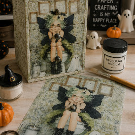 Halloween Fairy und Ghost in Toilettendekoupage Seidenpapier