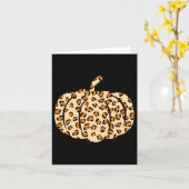 Halloween Fall animal Leopard Pumpkin Karte (Gelbe Blume)