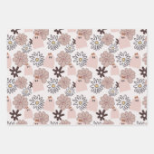 Halloween Fall Floral Pastel gefärbt Geschenkpapier Set (Vorderseite)