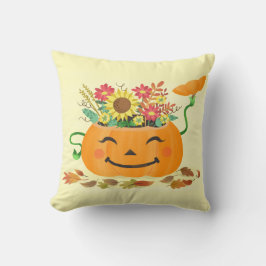Halloween Fall Floral Pumpkin Kissen