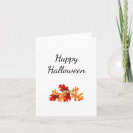 Halloween Fall Foliage Elegant Simple Karte