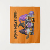 Halloween Fall Gnomes Wassercolor Wandteppich (Vorderseite)