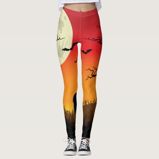 Halloween-Fall Leggings (Vorderseite)
