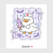 Halloween Fall Lila Coquette Goose Nurse Aesthet Aufkleber (Blatt)