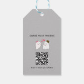 Halloween Fall Little Boo Baby Dusche QR Code Geschenkanhänger (Rückseite)