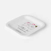 Halloween Fall Little Boo Baby Dusche QR Code Pappteller (Gewinkelt)