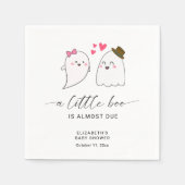 Halloween Fall Little Boo Baby Dusche QR Code Serviette (Vorderseite)