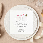 Halloween Fall Little Boo Baby Dusche QR Code Serviette