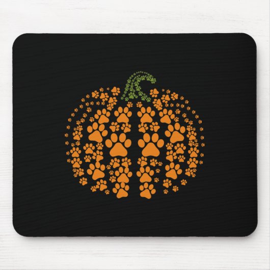 Halloween Fall Niedlich Paws Pumpkin Pet Liebhaber Mousepad (Vorne)