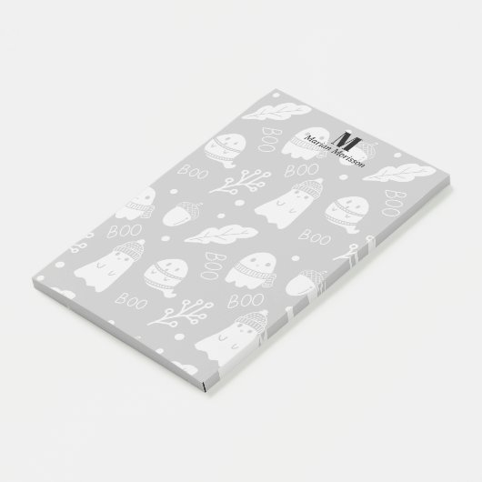 Halloween Fall Niedlich Spooky Ghosts Post-it Klebezettel (angewinkelt)