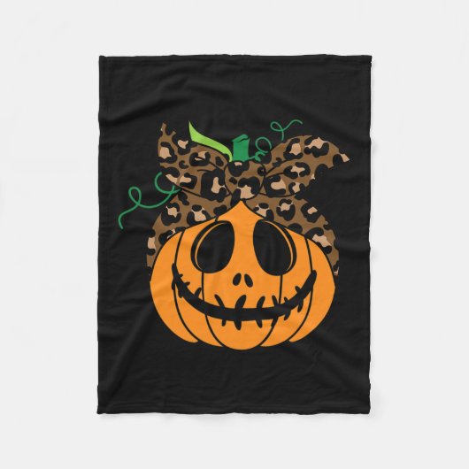 Halloween Fall Niedlich und Fun Pumpkin Fleecedecke (Vorderseite)