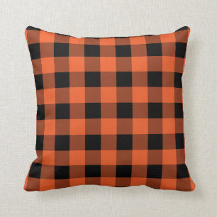 Halloween Fall Orange Black Throw Kissen