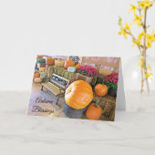 Halloween Fall Pumpkins Display Card Karte (Gelbe Blume)