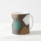 Halloween Fall Pumpkins Earth Tone Kaffeetasse (VorderseiteRechts)