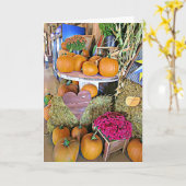 Halloween Fall Pumpkins und Cornstalk Display Card Karte (Gelbe Blume)