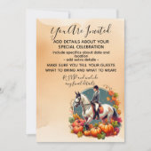 Halloween Fall Reittier Einladung (Vorderseite)