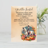 Halloween Fall Reittier Einladung (Stehend Vorderseite)