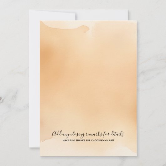 Halloween Fall Reittier Einladung (Rückseite)