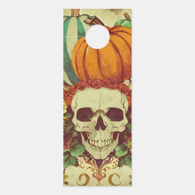 Halloween/Fall/Skelett/Kürbisbeinhanger Türanhänger (Vorderseite)