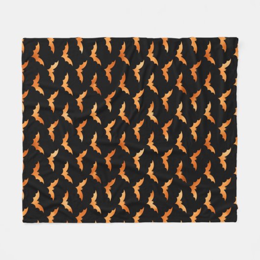 Halloween Fall Spooky Flying Bat Fleecedecke (Vorderseite (Horizontal))