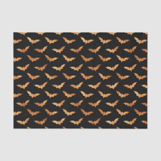 Halloween Fall Spooky Flying Bat Seidenpapier (Vorderseite)