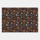 Halloween Fall Spooky Muster Geschenkpapier Set (Vorderseite 2)