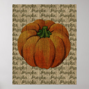 Halloween & Fall Vintag Pumpkin Poster Art
