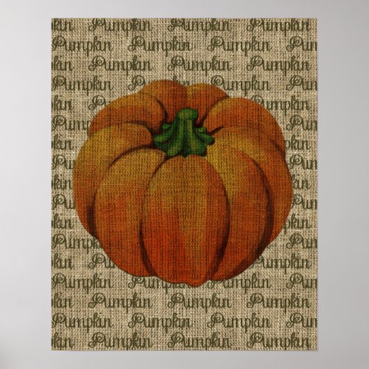 Halloween & Fall Vintag Pumpkin Poster Art (Vorne)