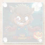 Halloween/Fall/Werwolf/Cartoon Glasuntersetzer (Rückseite)