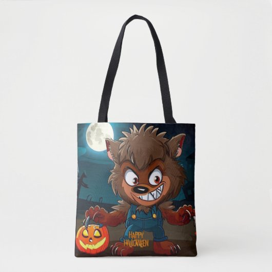 Halloween/Fall/Werwolf/Cartoon Tasche (Vorderseite)